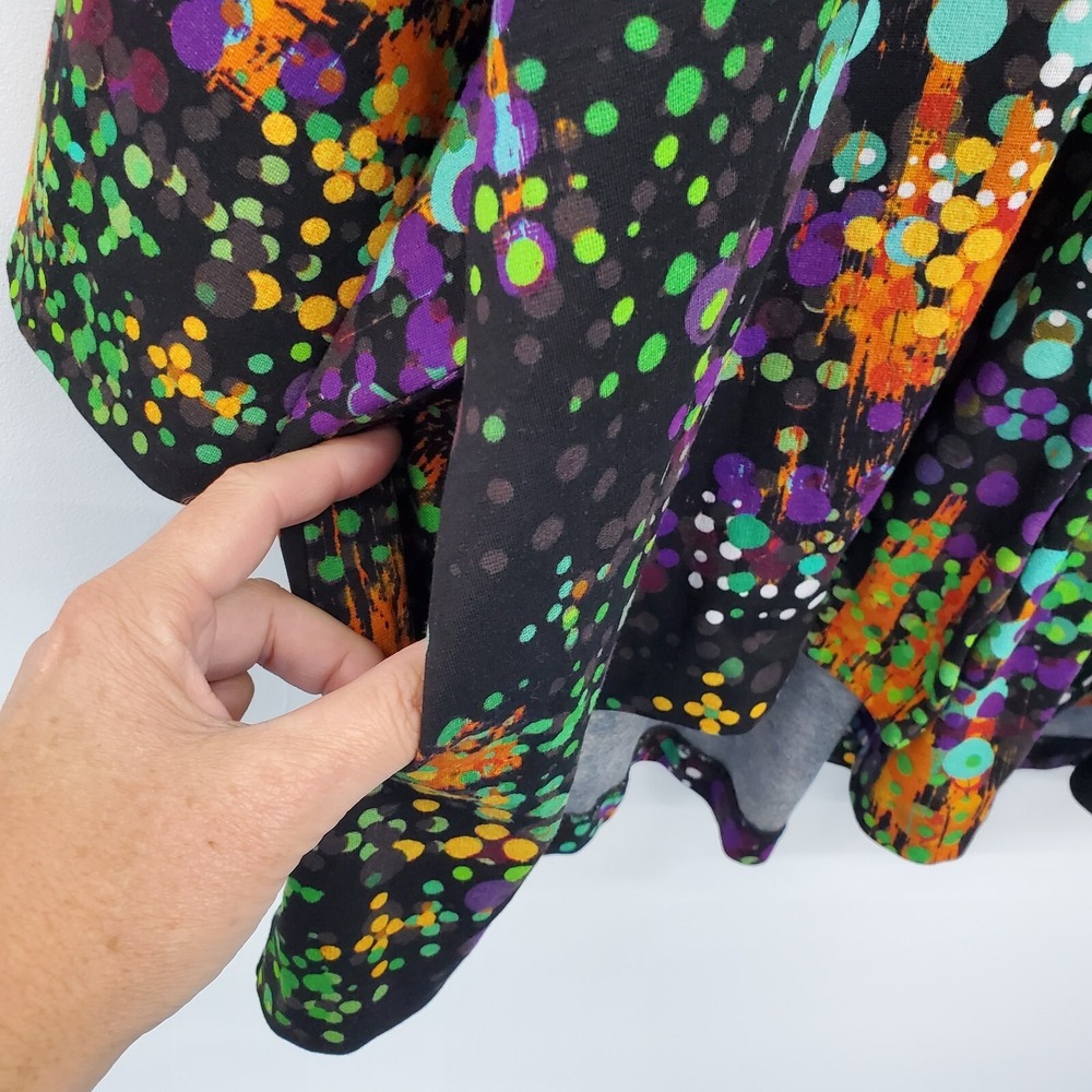 Lior Paris M Colorful‎ Abstract Dot Artsy Boutique Bell Sleeve Tunic Top - Picture 12 of 14